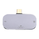 3 合 1 USB-C / Type-C 公對 USB-C / Type-C 充電 + USB + DP 母轉接器，USB-C / Type-C + USB + DP