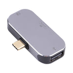 3 合 1 USB-C / Type-C 公對 USB-C / Type-C 充電 + USB + DP 母轉接器，USB-C / Type-C + USB + DP