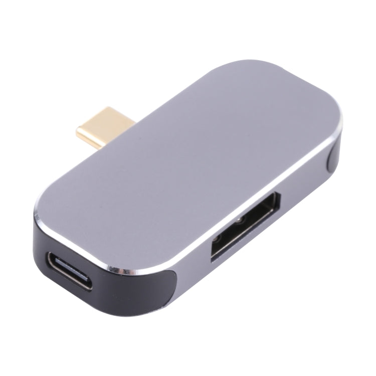 3 合 1 USB-C / Type-C 公對 USB-C / Type-C 充電 + USB + DP 母轉接器，USB-C / Type-C + USB + DP
