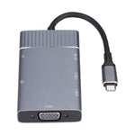 7合1 雙USB 3.0 + TF/SD + HDMI/VGA + 3.5mm 耳機孔 + Type-C / USB-C 多功能 USB-C 擴充座，2xUSB3.0+TF/SD+HDMI/VGA+3.5mm