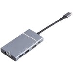 7合1 雙USB 3.0 + TF/SD + HDMI/VGA + 3.5mm 耳機孔 + Type-C / USB-C 多功能 USB-C 擴充座，2xUSB3.0+TF/SD+HDMI/VGA+3.5mm