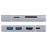 7合1 雙USB 3.0 + TF/SD + HDMI/VGA + 3.5mm 耳機孔 + Type-C / USB-C 多功能 USB-C 擴充座，2xUSB3.0+TF/SD+HDMI/VGA+3.5mm