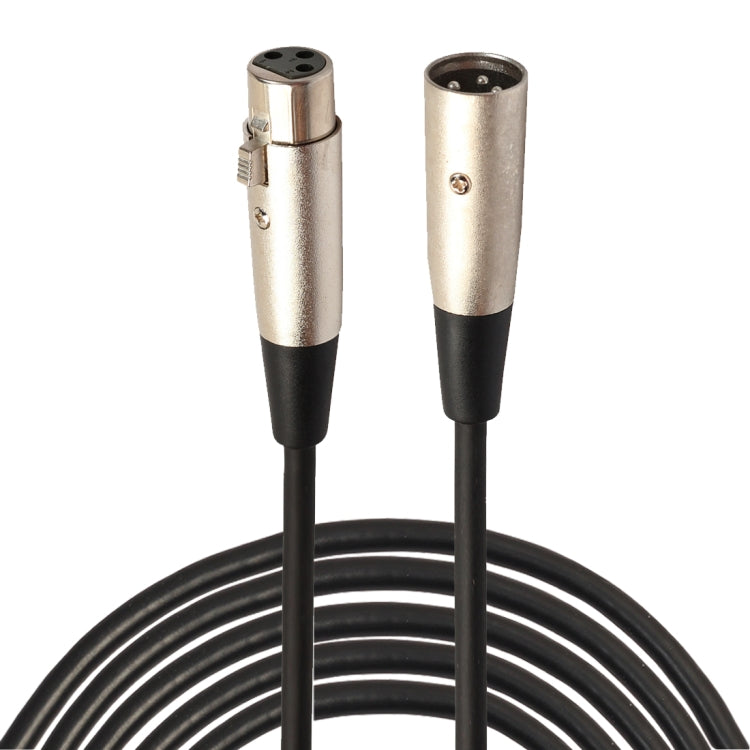 5m 3 針 XLR 公頭轉 XLR 母頭麥克風屏蔽線，長度：5m
