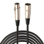 5m 3 針 XLR 公頭轉 XLR 母頭麥克風屏蔽線，長度：5m