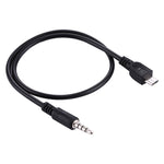 3.5mm 公頭轉 Micro USB 公頭 音頻 AUX 線，長度：約40cm，Micro USB 40cm