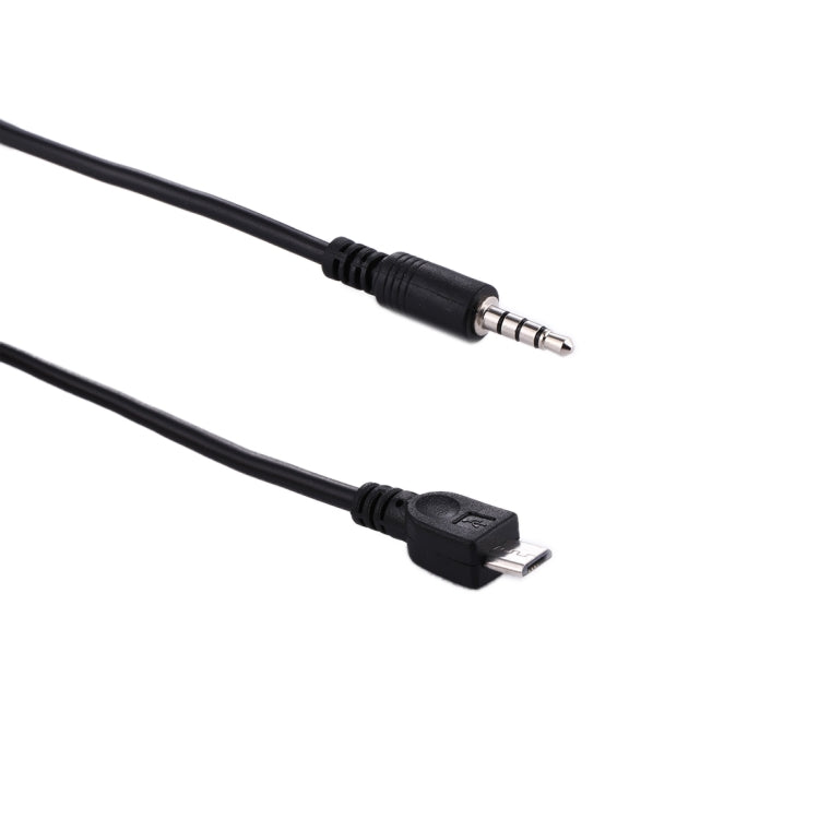 3.5mm 公頭轉 Micro USB 公頭 音頻 AUX 線，長度：約40cm，Micro USB 40cm
