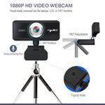 HXSJ S4 1080P 可調式 180 度高清手動對焦視訊網路攝影機，附麥克風