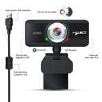 HXSJ S4 1080P 可調式 180 度高清手動對焦視訊網路攝影機，附麥克風