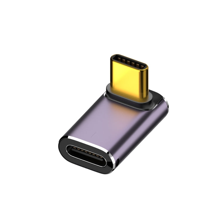 240W USB-C/Type-C 母轉 USB-C/Type-C 公 40Gbps 垂直角度轉接器帶燈，垂直角度轉接器