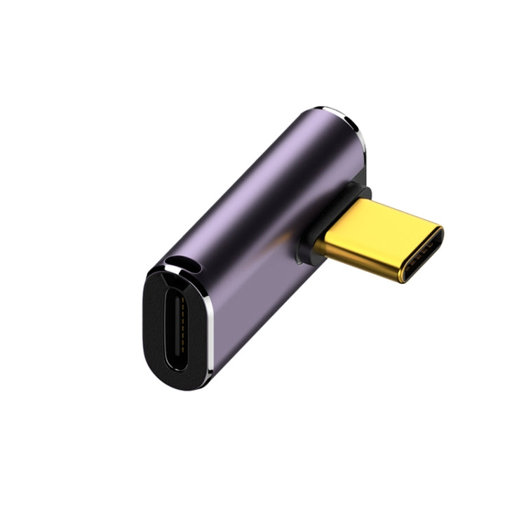 240W USB-C/Type-C 母頭轉 USB-C/Type-C 公頭 40Gbps 中彎轉接器 附燈，中彎轉接器