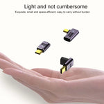 240W USB-C/Type-C 母頭轉 USB-C/Type-C 公頭 40Gbps U型轉接器附燈，U型轉接器
