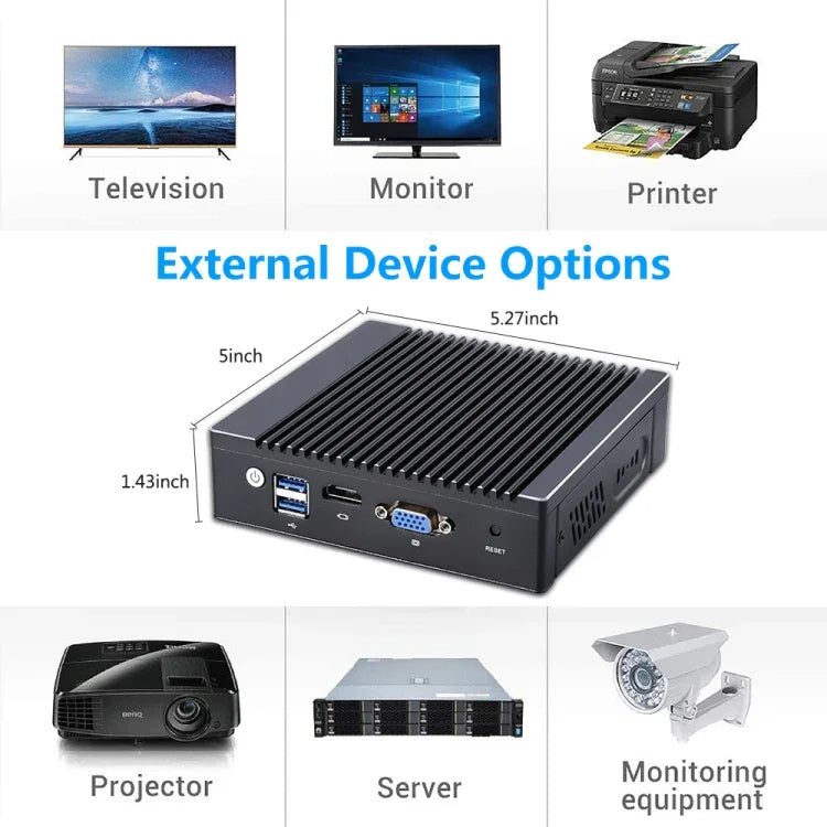 K660G4 Windows 與 Linux 系統迷你電腦，Intel Celeron 處理器 N2840 四核心 2M 快取，1.83GHz，最高 2.25GHz，2GB 記憶體 + 32GB SSD，2GB+32GB