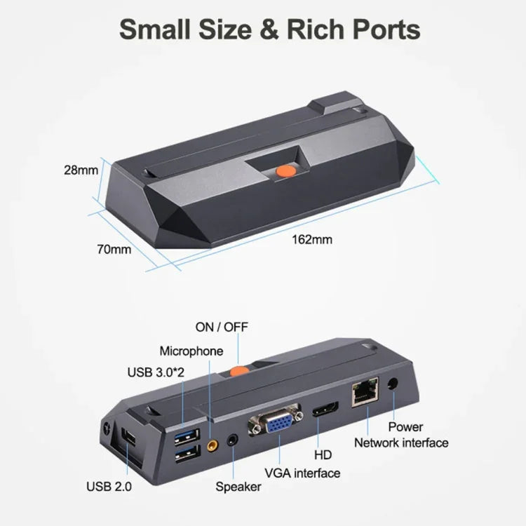 R0 Windows 和 Linux 系統迷你電腦，四核心 1.5GHz，記憶體：1GB，儲存空間：8GB，有線版本