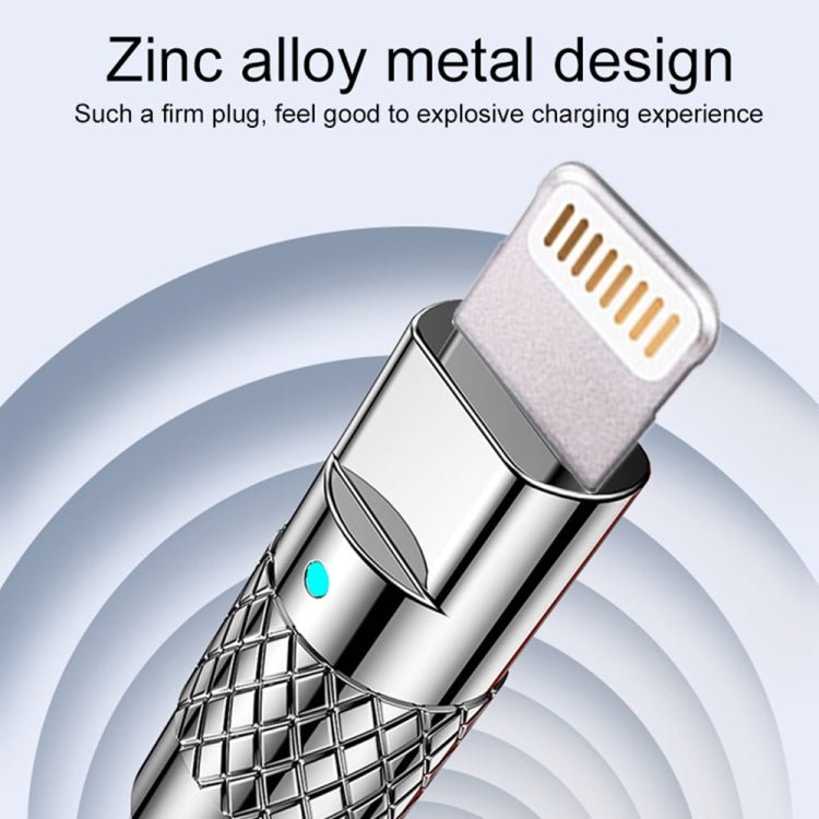 Mech系列 6A 120W USB轉8 Pin金屬插頭矽膠快充數據線，長度：1.2米，1.2米8 Pin