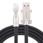 Mech系列 6A 120W USB轉8 Pin 180度金屬插頭快充線，長度：1.2米，1.2米8 Pin，1.2米180度8 Pin