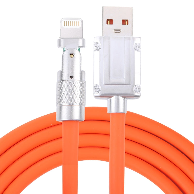 Mech系列 6A 120W USB轉8 Pin 180度金屬插頭快充線，長度：1.2米，1.2米8 Pin，1.2米180度8 Pin