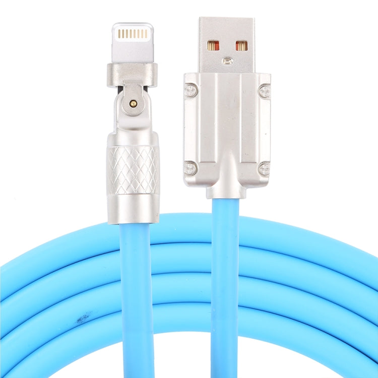 Mech系列 6A 120W USB轉8 Pin 180度金屬插頭快充線，長度：1.2米，1.2米8 Pin，1.2米180度8 Pin