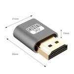 VGA虛擬顯示轉接器 HDMI 1.4 DDC EDID 假插頭無頭顯示模擬器，粉色、灰色、金色、紅色、銀色