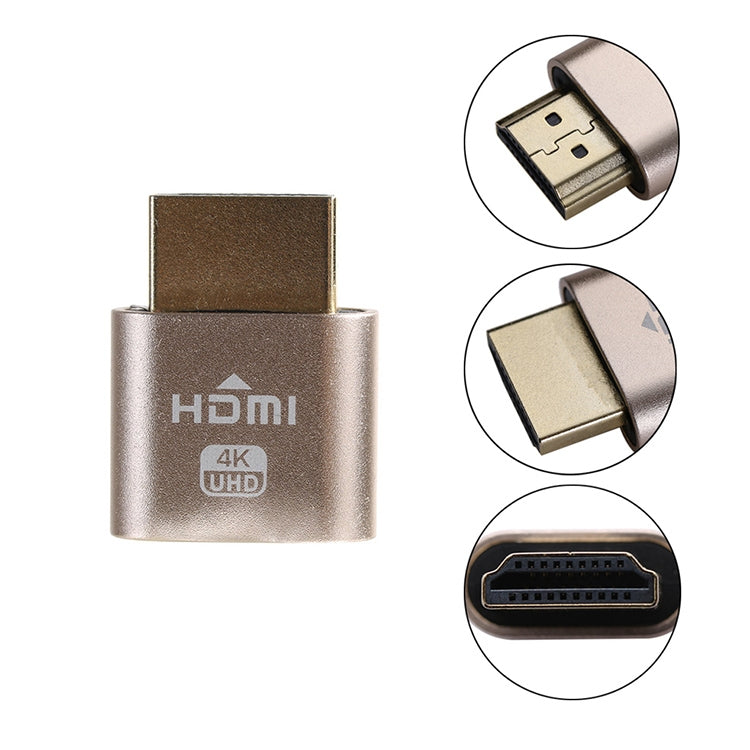 VGA虛擬顯示轉接器 HDMI 1.4 DDC EDID 假插頭無頭顯示模擬器，粉色、灰色、金色、紅色、銀色