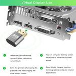 VGA虛擬顯示轉接器 HDMI 1.4 DDC EDID 假插頭無頭顯示模擬器，粉色、灰色、金色、紅色、銀色