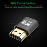 VGA虛擬顯示轉接器 HDMI 1.4 DDC EDID 假插頭無頭顯示模擬器，粉色、灰色、金色、紅色、銀色