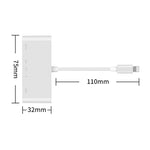 75215 5 合 1 8 針轉 HDMI + SD 卡槽 + TF 卡槽 + USB + 8 針充電埠高清視頻轉換器，75215