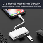 75215 5 合 1 8 針轉 HDMI + SD 卡槽 + TF 卡槽 + USB + 8 針充電埠高清視頻轉換器，75215