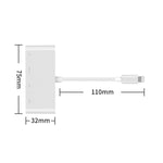 75216 4 合 1 8 針轉 HDMI + 8 針充電 + 2 USB 埠高清視頻轉換器，75216