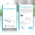75216 4 合 1 8 針轉 HDMI + 8 針充電 + 2 USB 埠高清視頻轉換器，75216