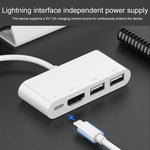 75216 4 合 1 8 針轉 HDMI + 8 針充電 + 2 USB 埠高清視頻轉換器，75216