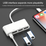 75216 4 合 1 8 針轉 HDMI + 8 針充電 + 2 USB 埠高清視頻轉換器，75216
