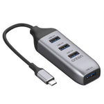 Onten 95118U 4合1 USB-C / Type-C轉4埠USB 3.0多功能集線器轉換擴充座，95118U