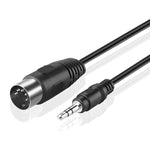 3.5mm 立體聲插頭轉 Din 5 針 MIDI 插頭音頻轉接線，線長：1.5m