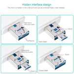 NK-208 3 合 1 i-Flash TF 卡 / SD 卡讀卡器，適用 8 針 + USB 2.0 + Micro USB 設備（黑色），NK-208 白色，NK-208 黑色