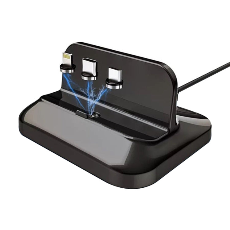 XBX-02 3 合 1 8 針 + USB-C / Type-C + Micro USB 插頭磁吸充電底座，XBX-02