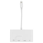 4 合 1 8 針公頭轉 8 針電源 + RJ45 乙太網路 + HDMI + USB 攝影機母頭 OTG 數位 AV 轉接器，RJ45 乙太網路