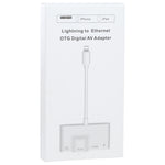 4 合 1 8 針公頭轉 8 針電源 + RJ45 乙太網路 + HDMI + USB 攝影機母頭 OTG 數位 AV 轉接器，RJ45 乙太網路