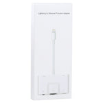 NK-1033 5 合 1 8 針公頭轉雙 USB + 3.5mm AUX + 乙太網路 + 8 針電源母頭轉接器，NK-1033