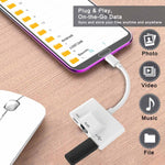 3 合 1 USB-C / Type-C 公頭對 USB + 100M RJ45 乙太網路 + Type-C 電源母頭轉接器，3 合 1