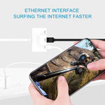 3 合 1 USB-C / Type-C 公頭對 USB + 100M RJ45 乙太網路 + Type-C 電源母頭轉接器，3 合 1