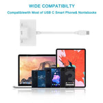 3 合 1 USB-C / Type-C 公頭對 USB + 100M RJ45 乙太網路 + Type-C 電源母頭轉接器，3 合 1