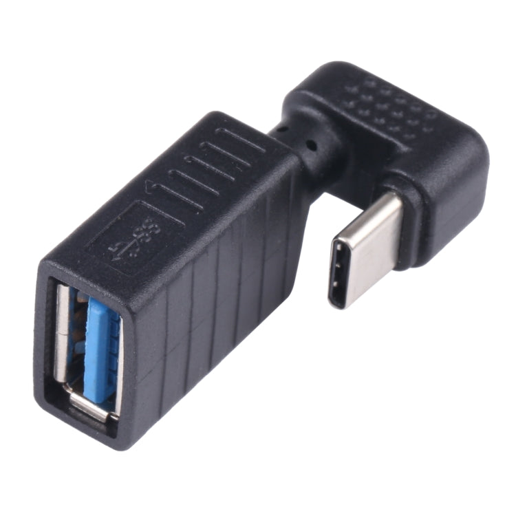 USB-C / Type-C 公頭轉 USB 3.0 母頭 U 形彎頭 OTG 轉接器，Type-C 轉 USB 3.0