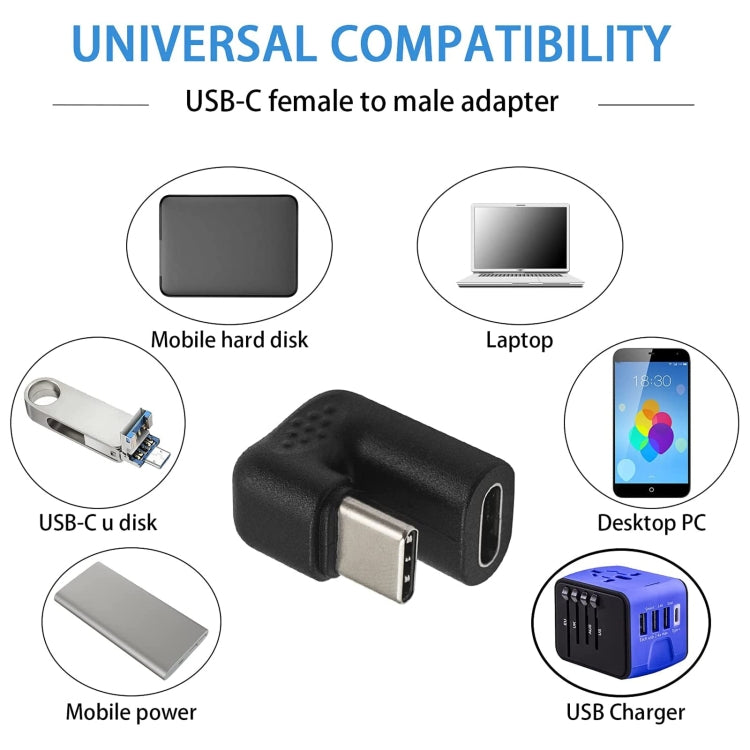 U型USB-C / Type-C公對母轉接頭，Type-C對Type-C