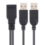 USB 母頭轉 2 個 USB 公頭線，長度：約 30 公分