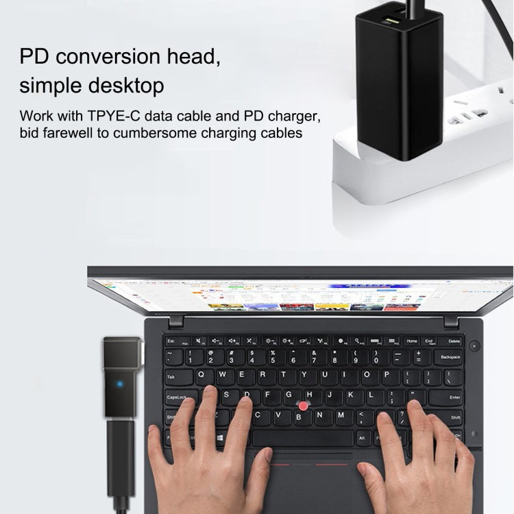 100W USB-C / Type-C母頭轉大方頭電腦充電轉接器，適用聯想，Type-C母頭轉大方頭