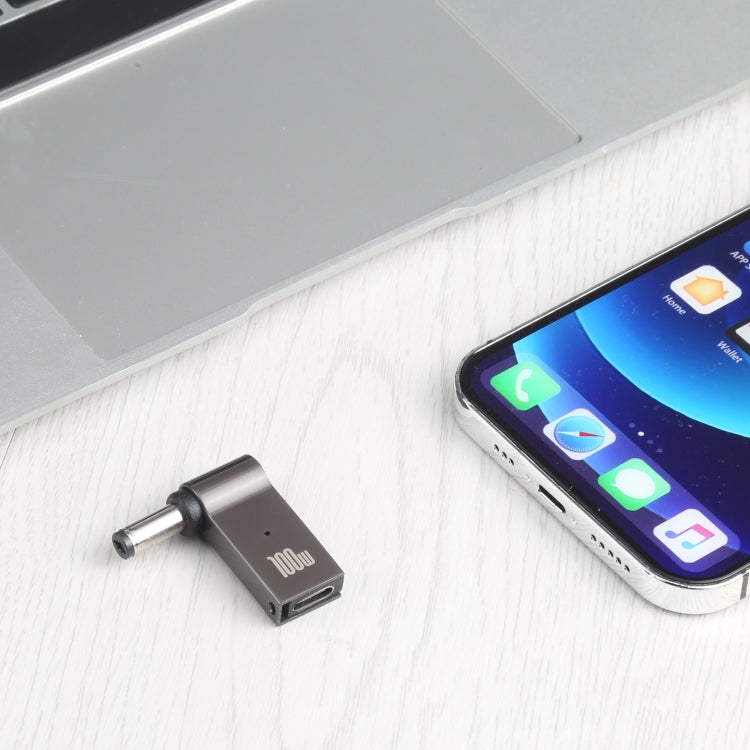 100W USB-C / Type-C母頭轉DC 5.5 x 2.1mm公頭電腦充電轉接器，Type-C母頭轉DC 5.5 x 2.1mm公頭