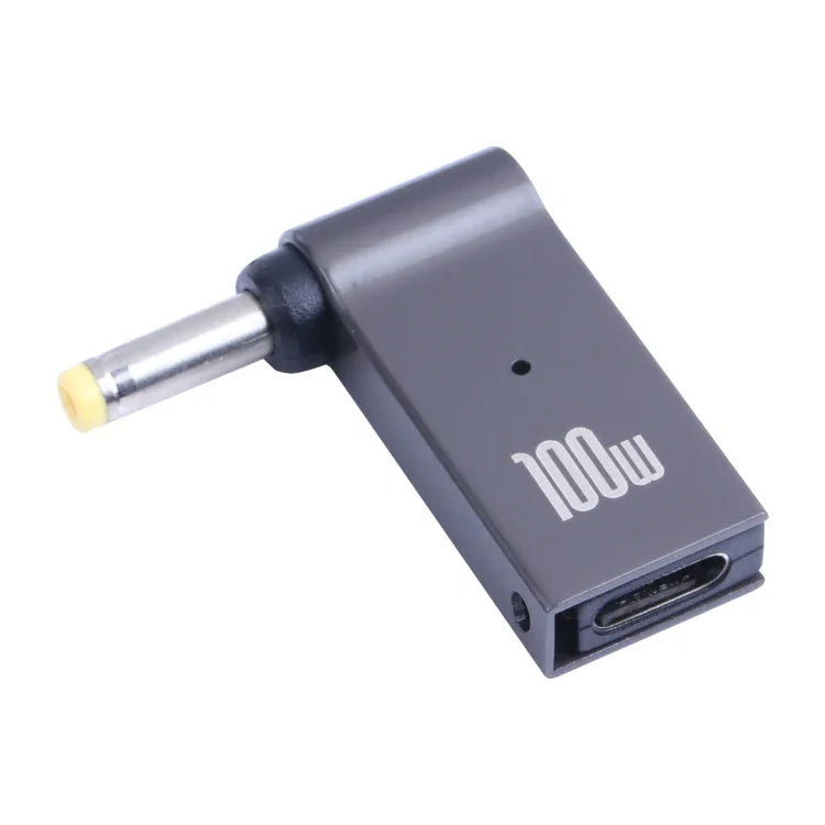 100W USB-C / Type-C 母頭轉 DC 4.0x1.7毫米公頭電腦充電轉接器，適用聯想，Type-C 母頭轉 DC 4.0x1.7毫米公頭（黃色）
