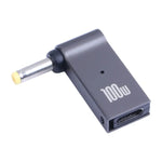 100W USB-C / Type-C 母頭轉 DC 4.0x1.7毫米公頭電腦充電轉接器，適用聯想，Type-C 母頭轉 DC 4.0x1.7毫米公頭（黃色）