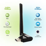 EDUP EP-AC1635 600Mbps 雙頻無線11AC USB乙太網路轉接器，2dBi天線，適用筆記型電腦/桌機，EP-AC1635