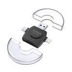 X-Flash R01 3 合 1 8 針 + USB-C / Type-C + Micro USB 介面 SD / TF 卡讀卡器